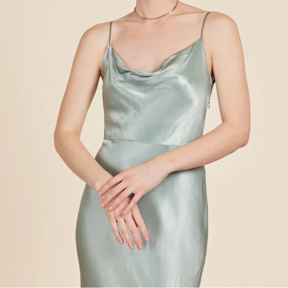 Satin Green Wedding Guest Dress